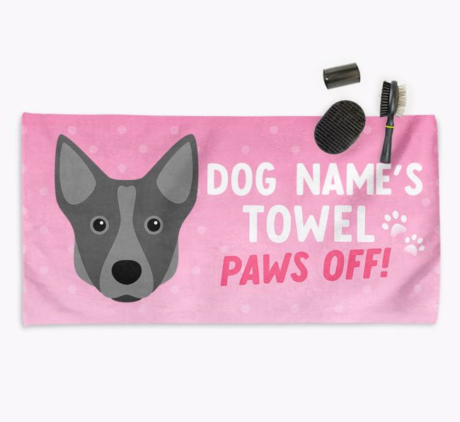 Paws Off Personalized Towel for your {breedFullName}